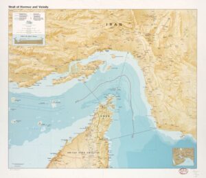 Map of the Strait of Hormuz region