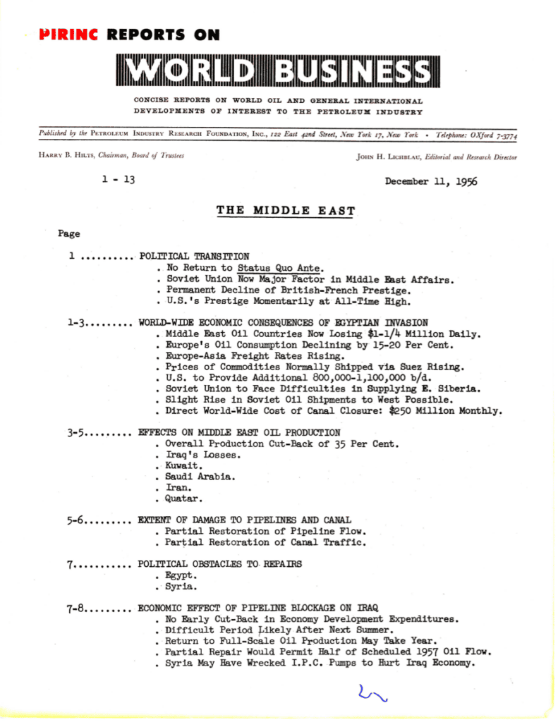 Document titled "World Business" from 1956.