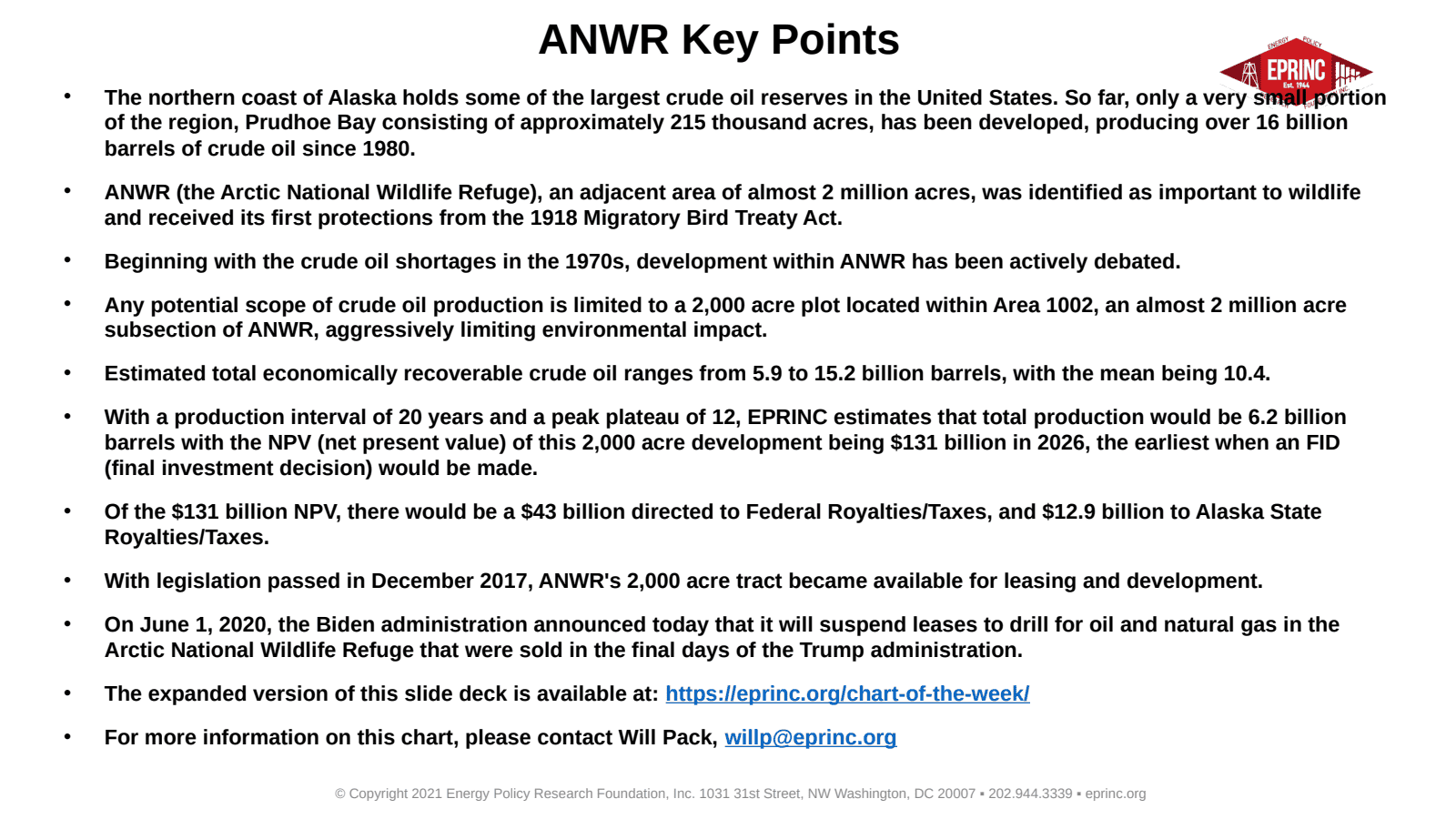 The Arctic National Wildlife Refuge Crude Oil Potential: An NPV Assessment — figure 3