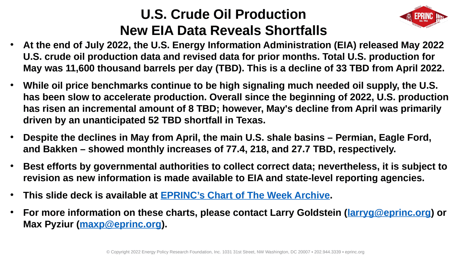 U.S. Crude Oil Production New EIA Data Reveals Shortfalls — figure 2