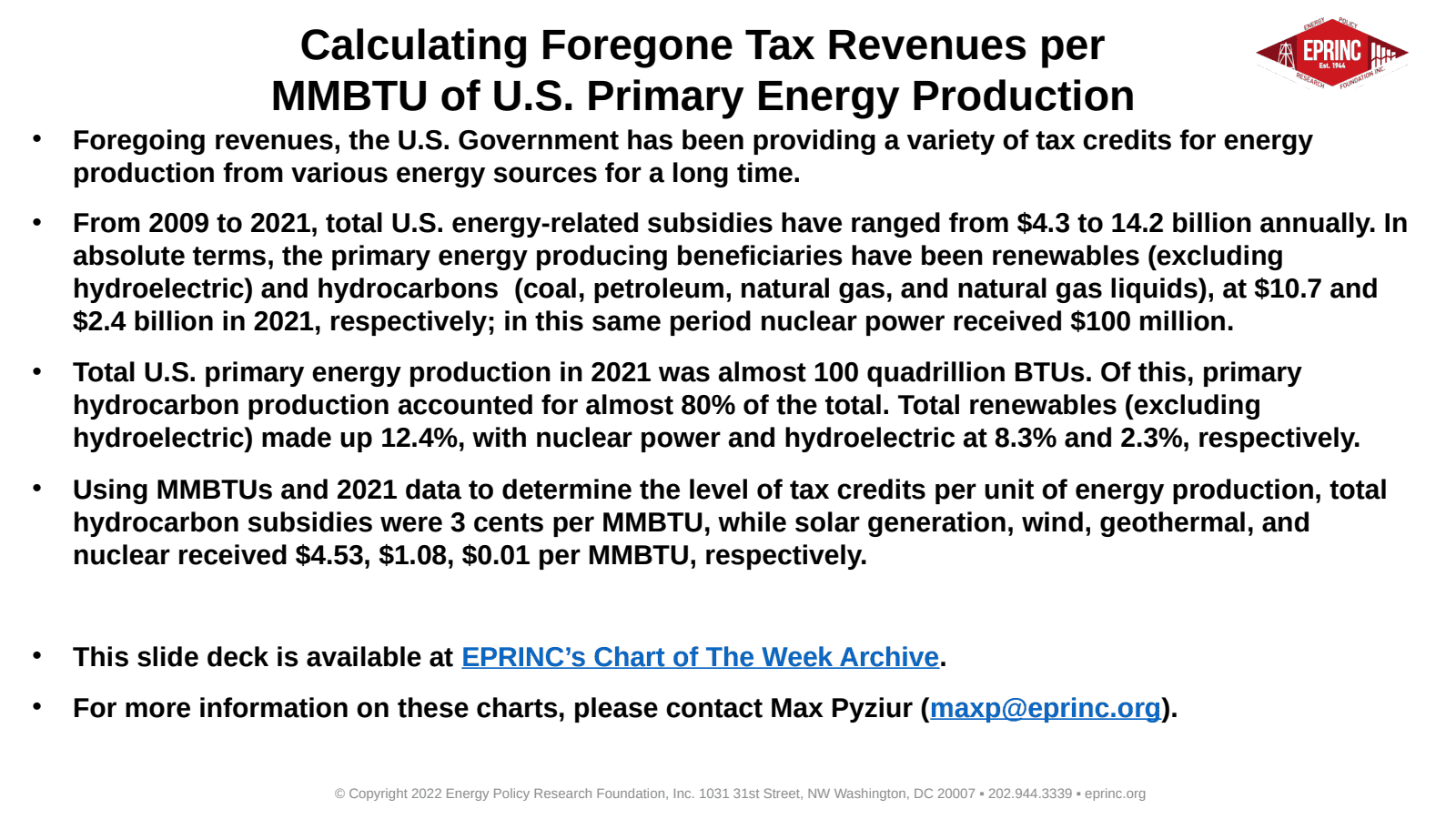 Calculating Foregone Tax Revenues per MMBTU of U.S. Primary Energy Production — figure 4