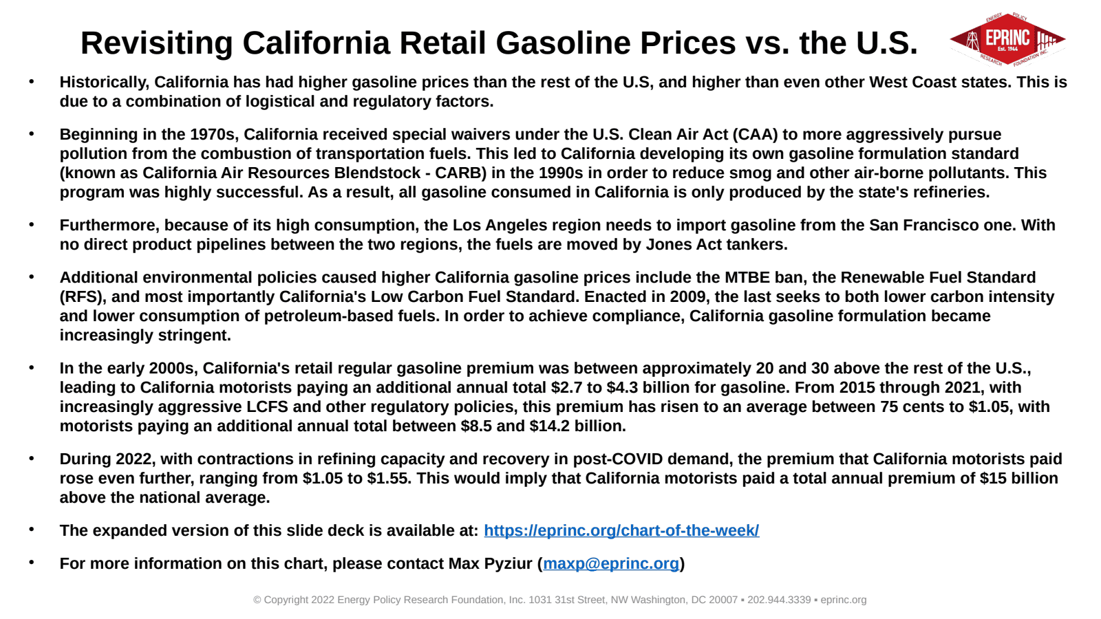 Revisiting California Retail Gasoline Prices vs the U.S. — figure 2