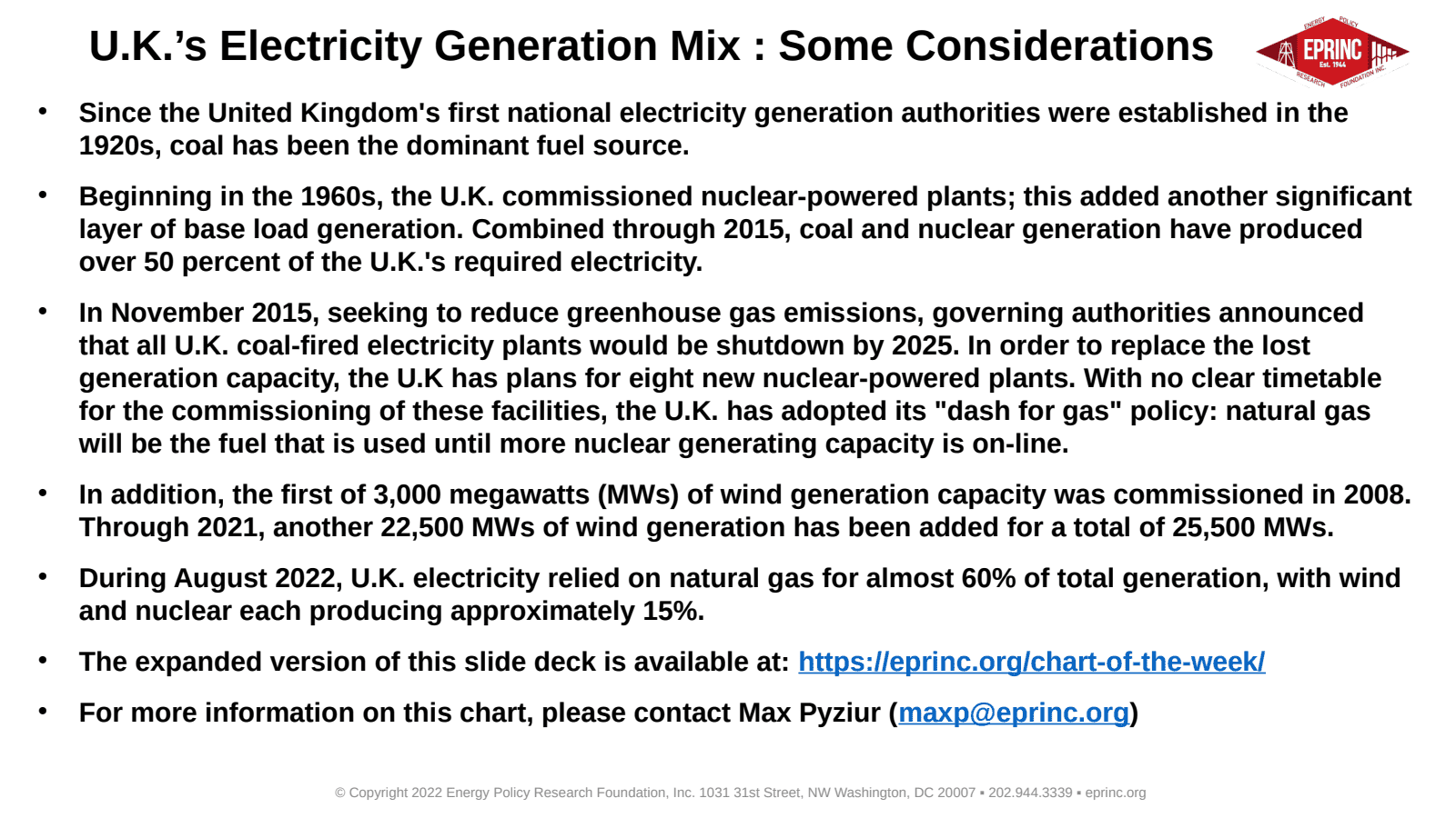 United Kingdom’s Electricity Generation Mix: Some Considerations — figure 3