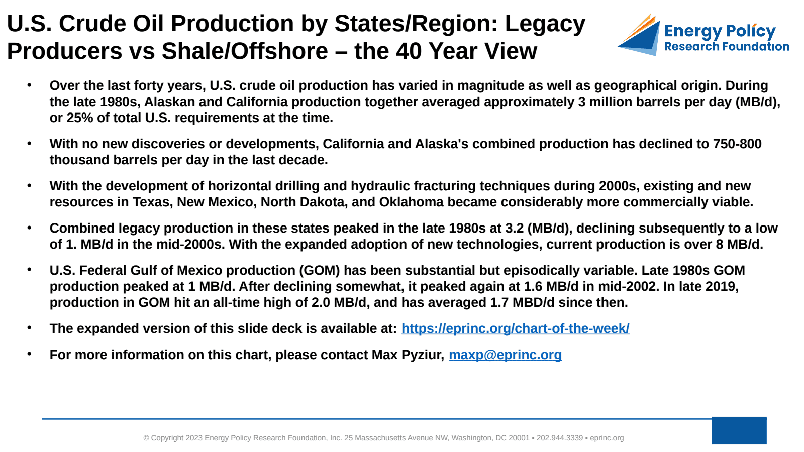 U.S. Crude Oil Production by States/Region: Legacy Producers vs Shale/Offshore – the 40 Year View — figure 2