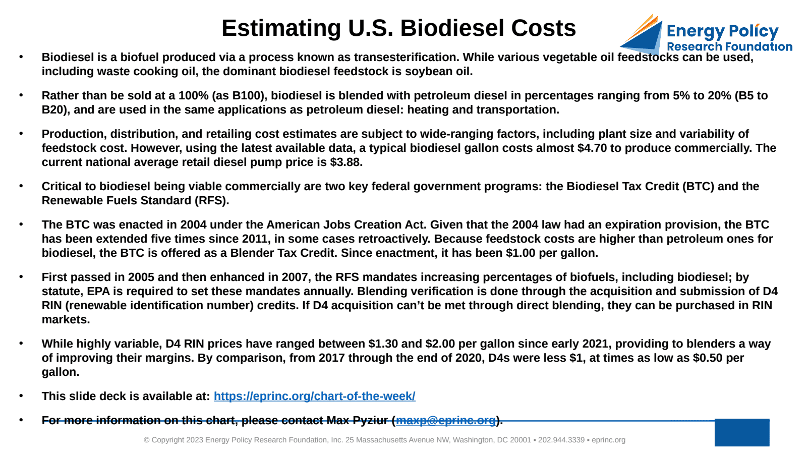 Estimating U.S. Biodiesel Costs — figure 2