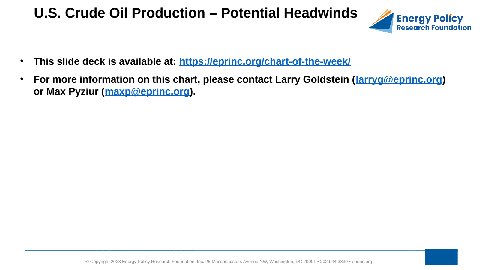 U.S. Crude Oil Production – Potential Headwinds — figure 3