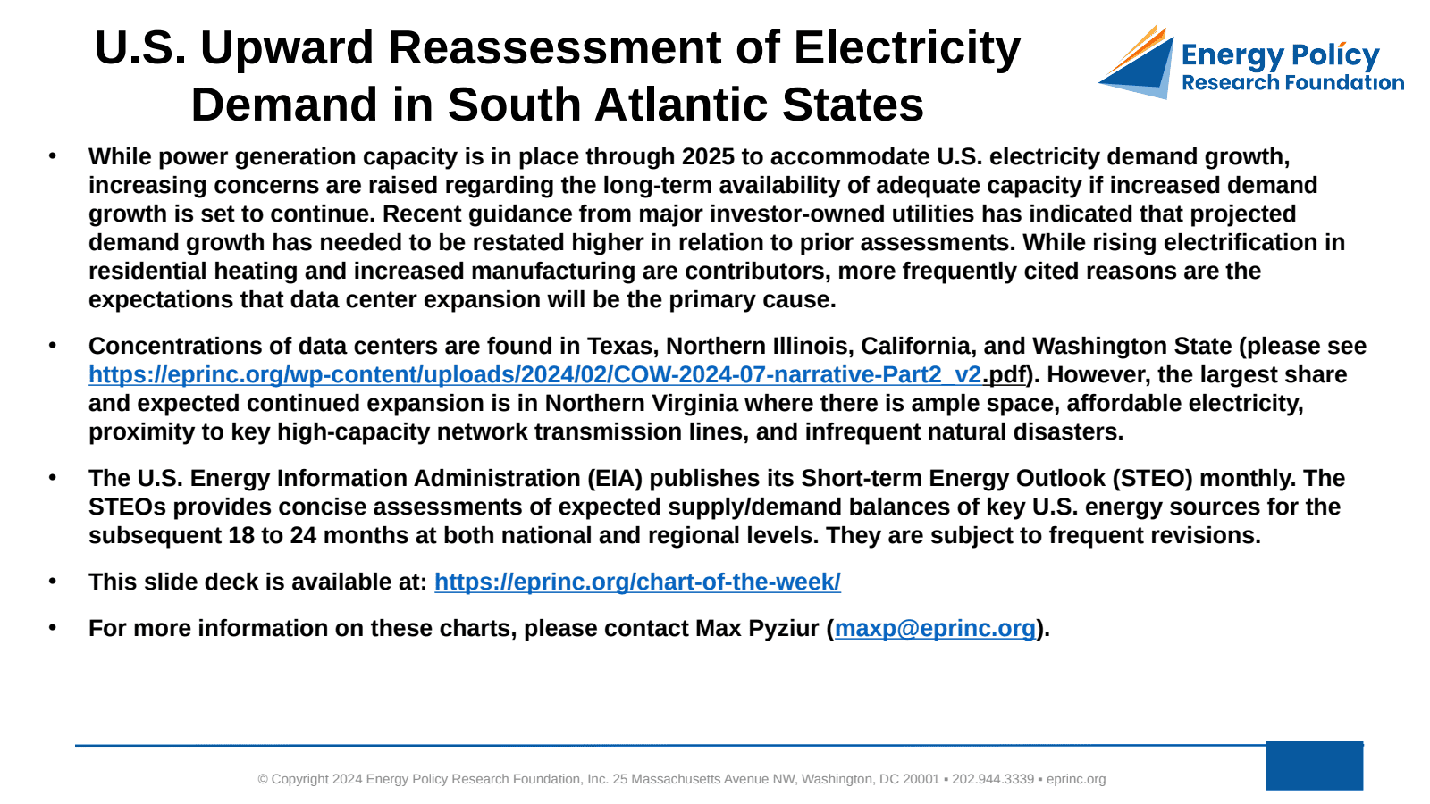 U.S. Upward Reassessment of Electricity Demand in South Atlantic States — figure 3