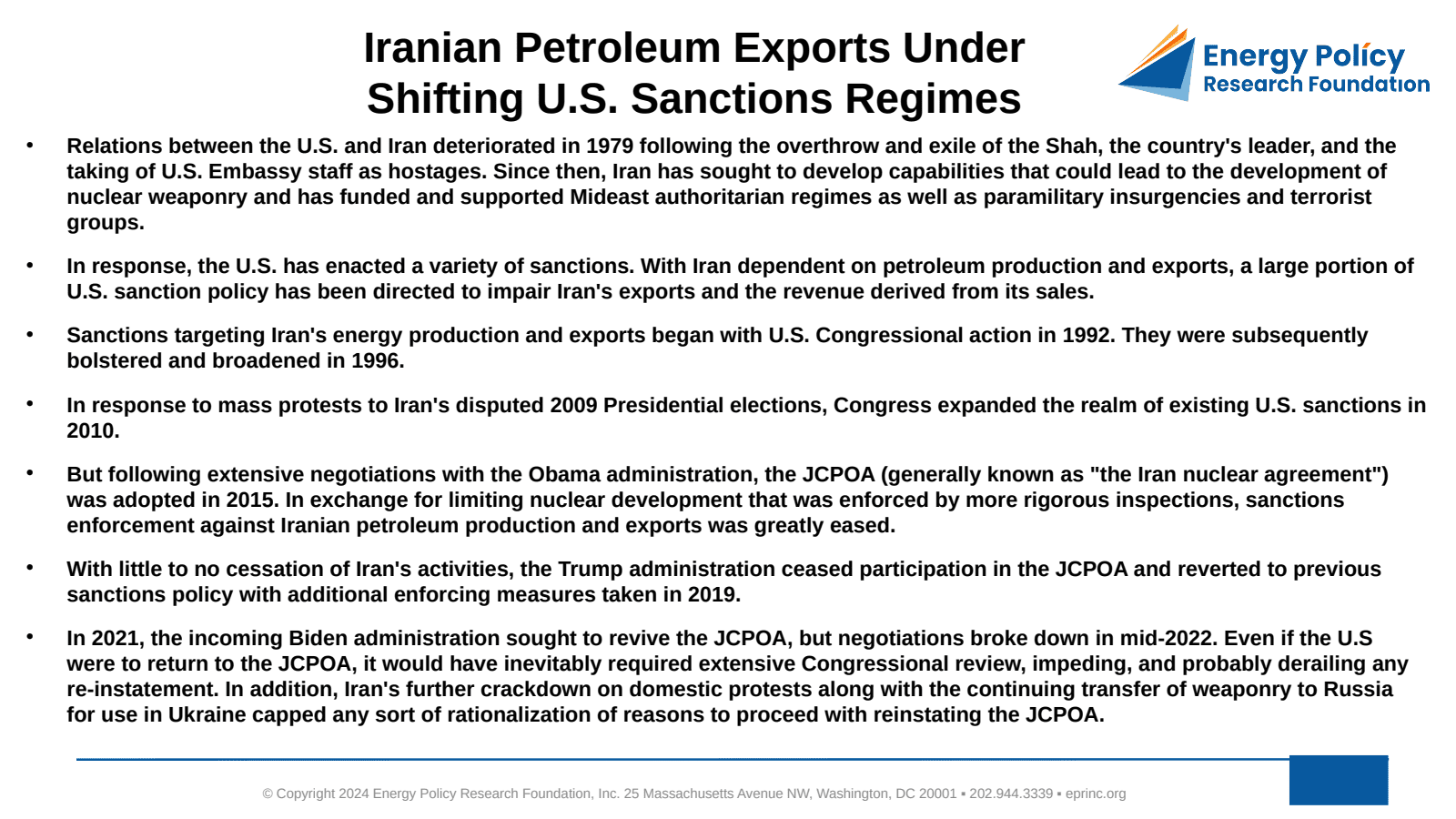 Iranian Petroleum Exports Under Shifting U.S. Sanctions Regimes — figure 3