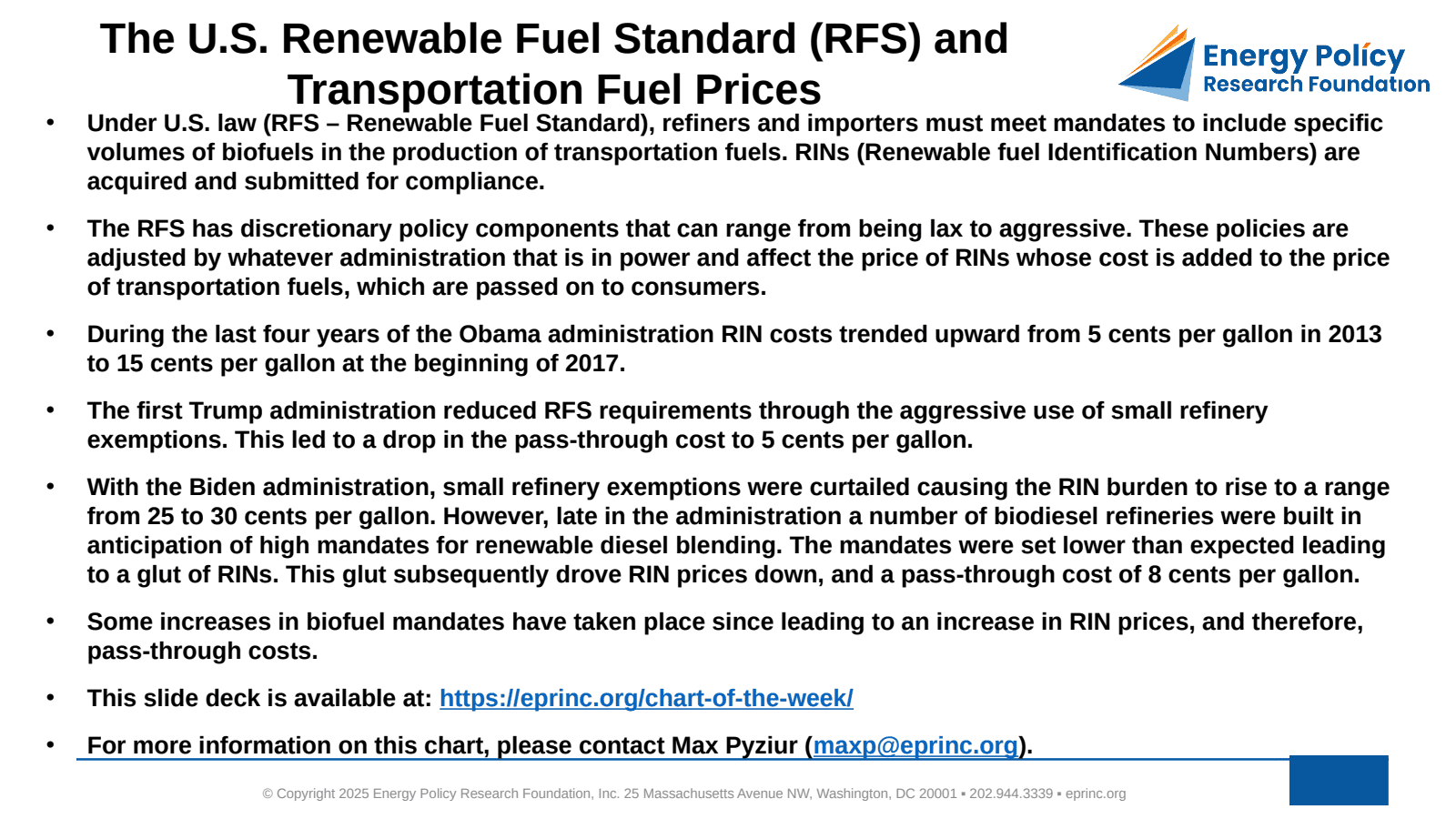 The Renewable Fuel Standard (RFS) and Transportation Fuel Prices - Revisited — figure 2