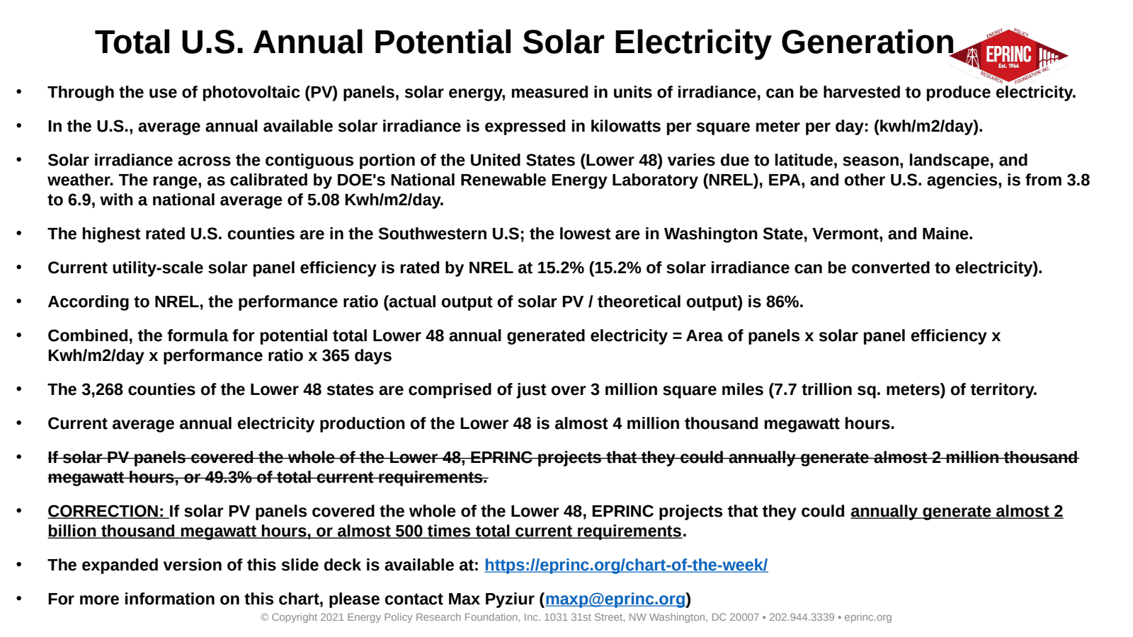 24: Total U.S. Annual Potential Solar Electricity Generation — figure 2