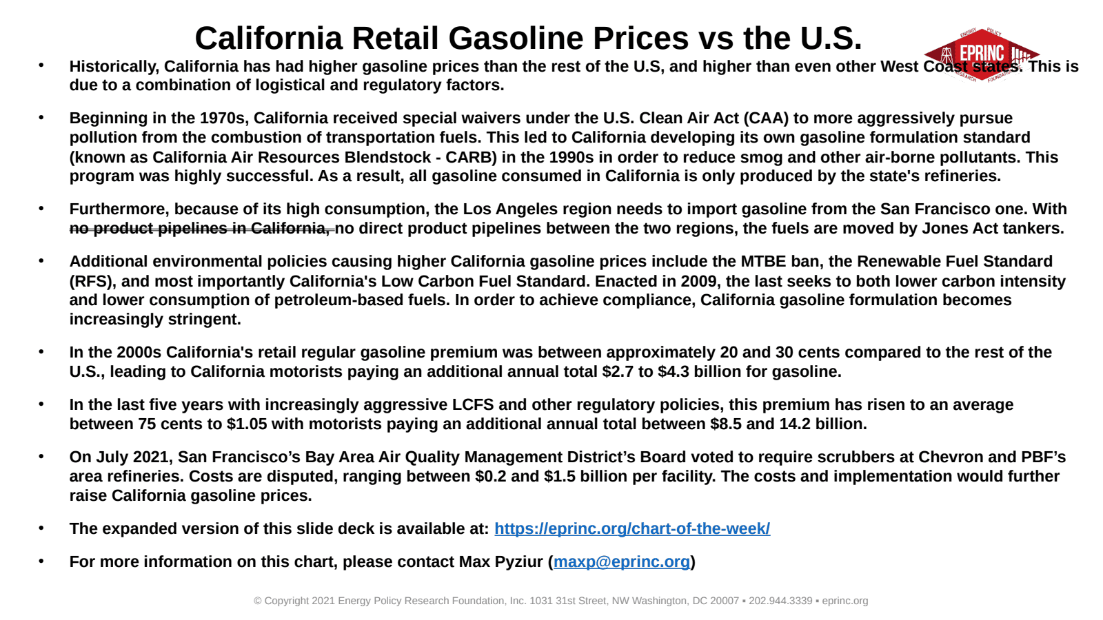 26: California Retail Gasoline Prices vs the U.S. — figure 2