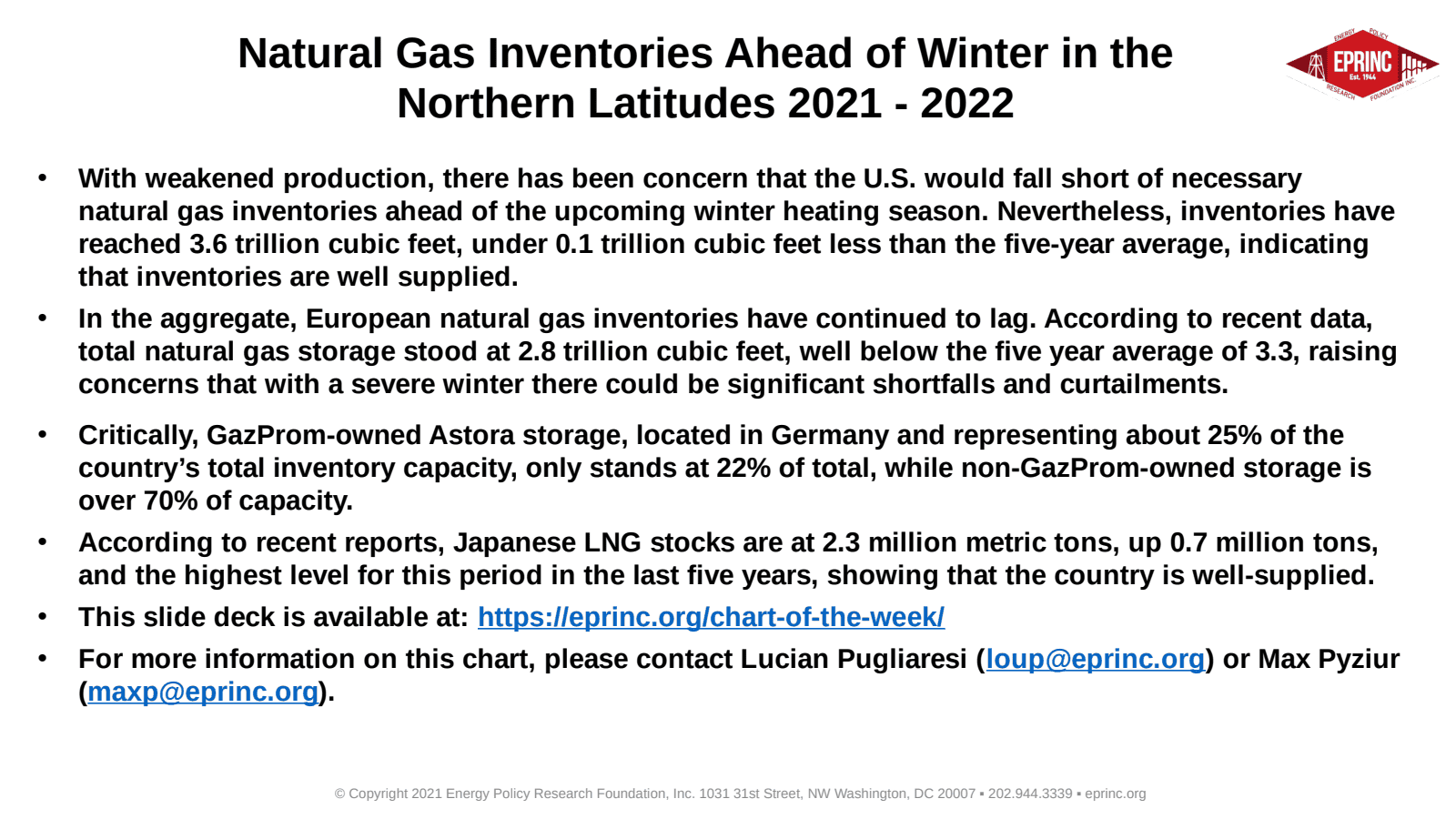 36 Natural Gas Inventories Ahead of Winter in the Northern Latitudes 2021-2022 — figure 2