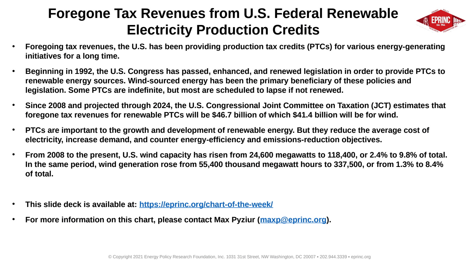 38 Foregone Tax Revenues from U.S. Federal Renewable Electricity Production Credits — figure 2
