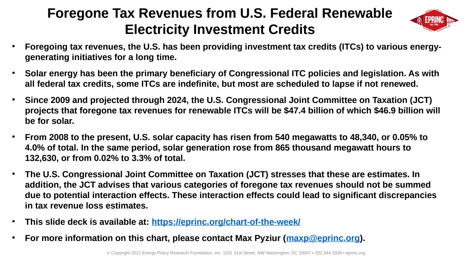 39 Foregone Tax Revenues from U.S. Federal Renewable Electricity Investment Tax Credits — figure 2