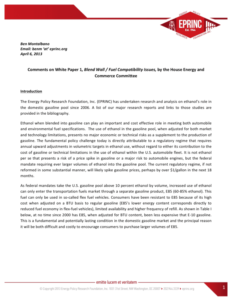 Document on ethanol fuel compatibility issues.