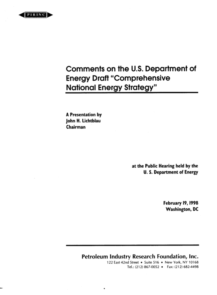 Title page of energy strategy presentation document.