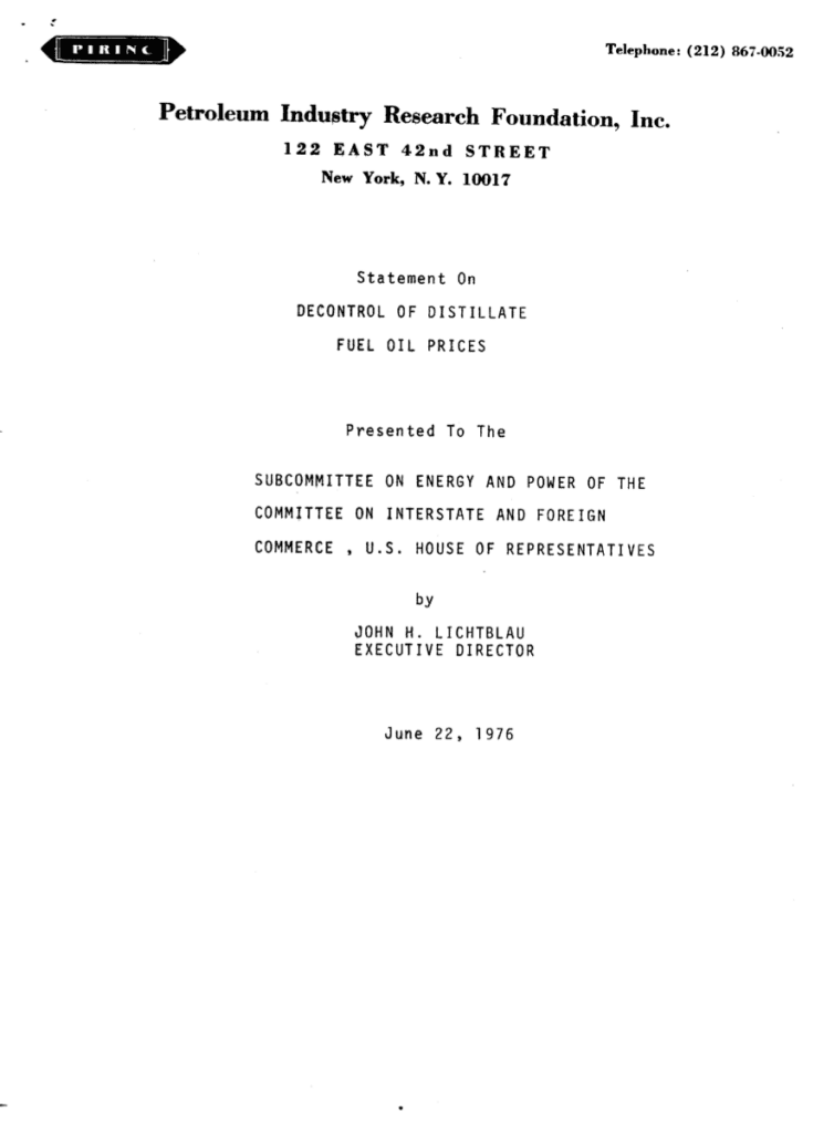 Report on decontrol of distillate fuel prices.