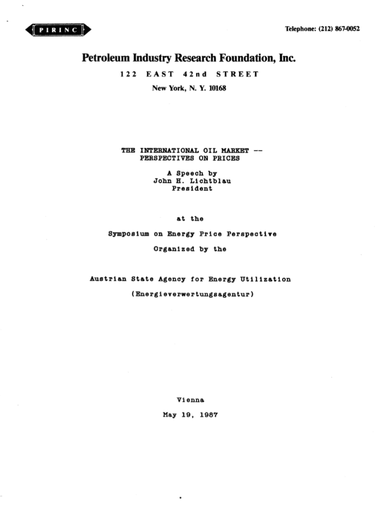 Symposium speech flyer, Vienna, May 1987.