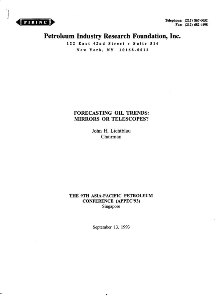 Petroleum conference document from 1993.